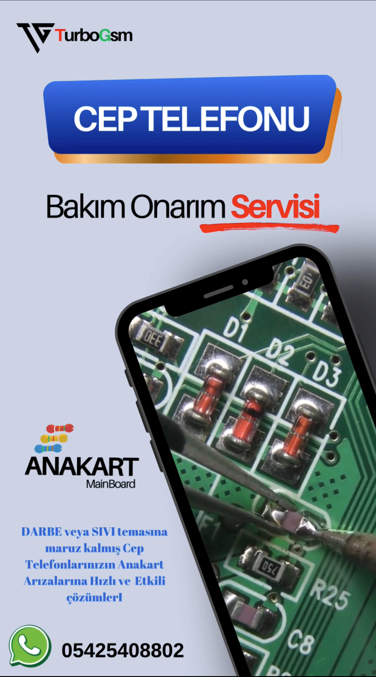 Antalya cep telefonu anakart tamiri ve teknik servis görseli – TURBO GSM